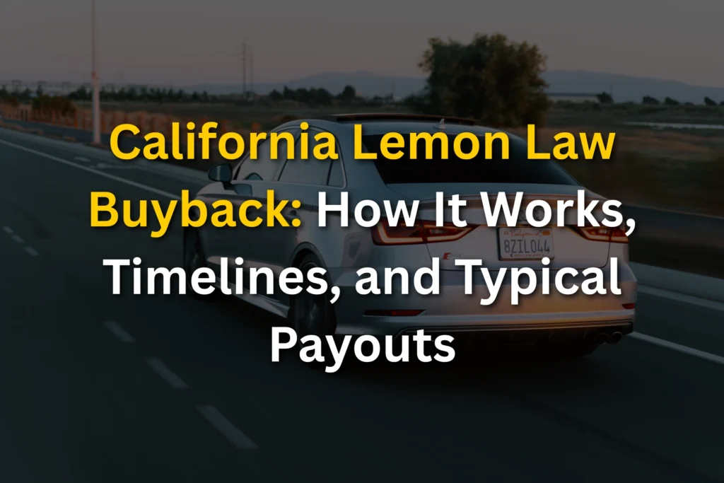 California Lemon Law Buyback: How It Works, Timelines, and Typical Payouts