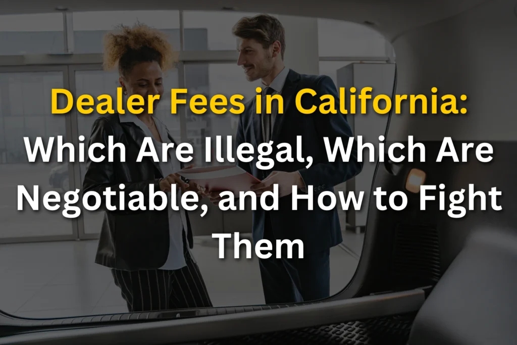 Dealer Fees in California: Which Are Illegal, Which Are Negotiable, and How to Fight Them