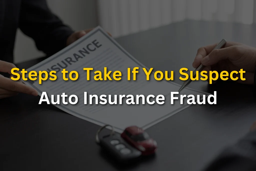 Steps to Take If You Suspect Auto Insurance Fraud